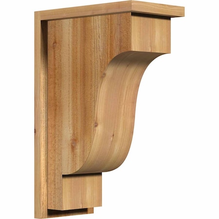 Ekena Millwork Newport Rough Sawn Corbel w/Backplate, Western Red Cedar, 8"W x 14"D x 22"H COR08X14X22NEW01RWR